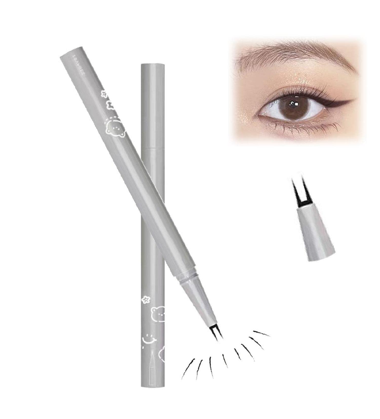 Crayon de mascara inf rieur double pointe eye-liner ultra-fin mascara double pointe imperm able stylo de mascara inf rieur longue dur e anti-transpiration et sans maquillage black - Buy Online on GoSupps.com