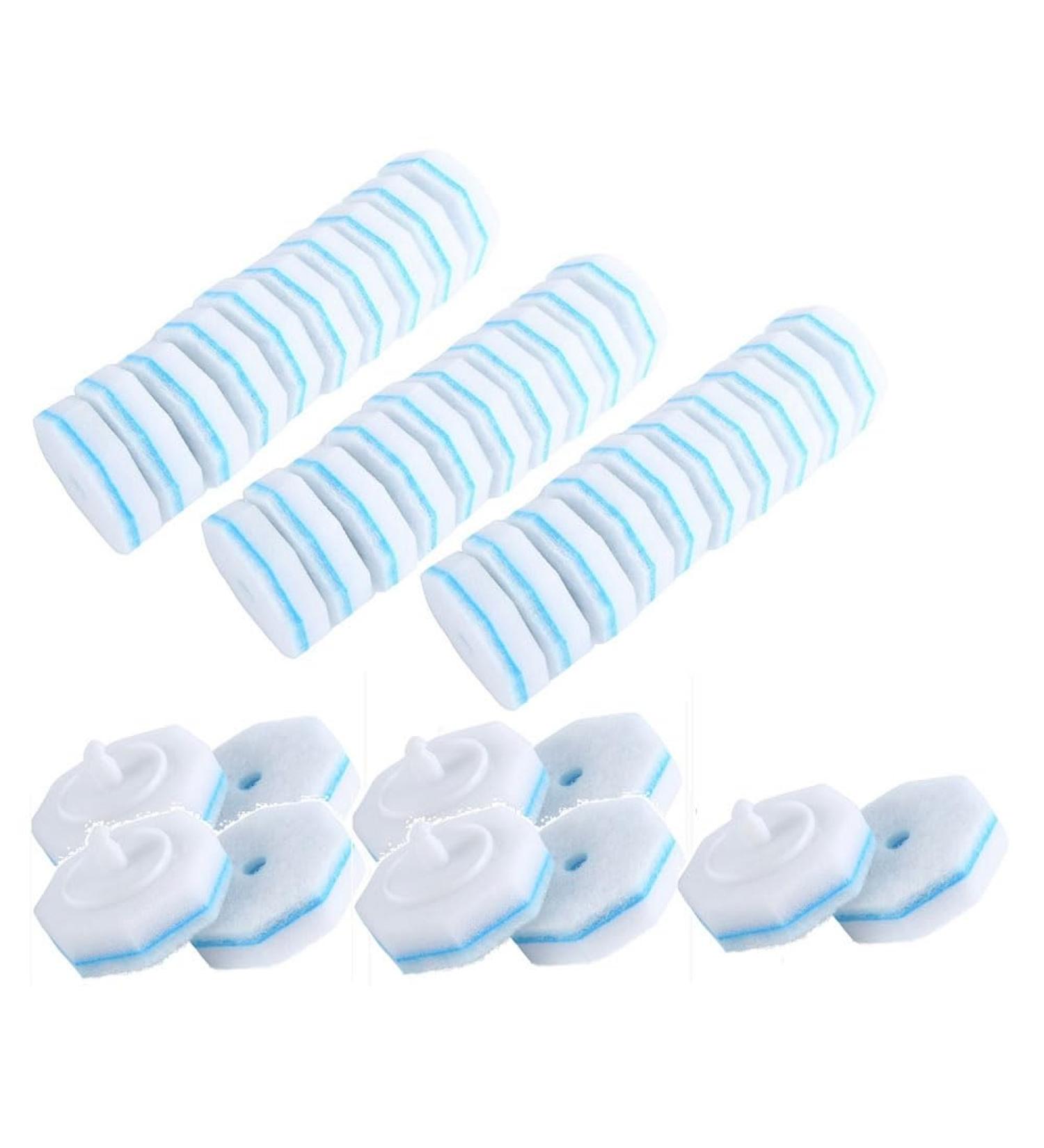 Qtynudy 40 Counts Upgraded Toilet Brush Wand Disposable Toilet Cleaning Wand Refills Bowl Scrubbers Heads Easy Install Easy to Use 40X - Buy Online on GoSupps.com