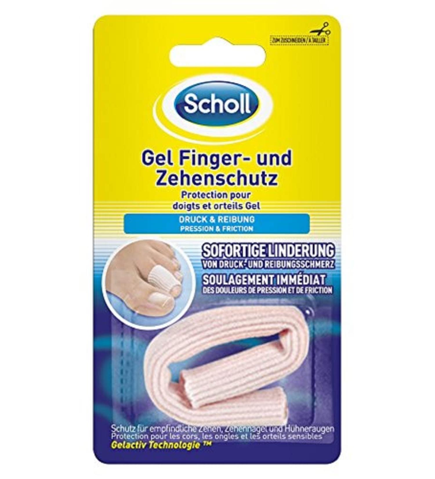 Scholl gel finger - and toe protection for pressure points - with gelactive technologist coating - soft - tangible - reusable - reusable - washable - 1 piece 1 piece (1 -pack) gel finger and toe protection