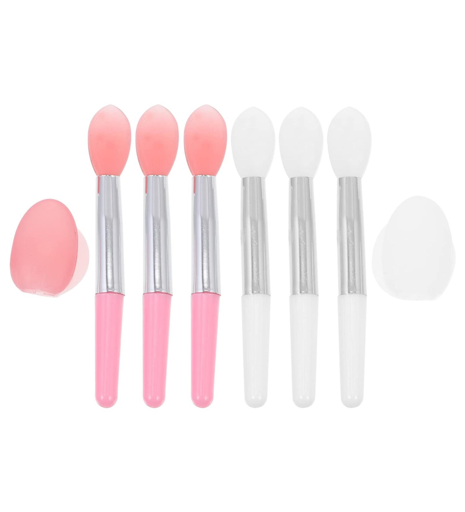 Minkissy Makeup Set 2 Sets Silicone Lip Lipstick Lip Gloss Wands Applicator Lip Masks Sticks Eyeshadow Makeup with Covers for Lips Oil Cosmetic Lip Balm Set - Buy Online on GoSupps.com