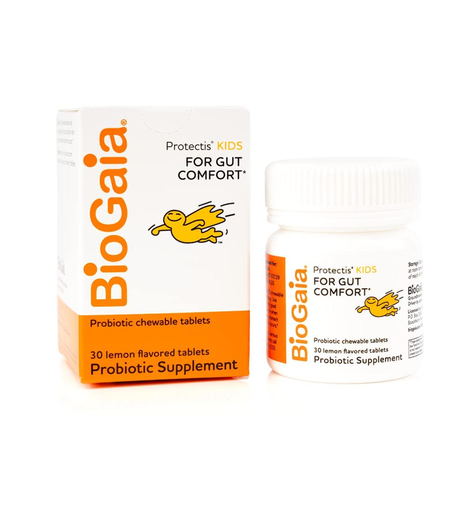 BioGaia Probiotic Chewable Tablets Box Simple and Easy Way To Promote Digestive and Immune Health 30 Count - Buy Online on GoSupps.com