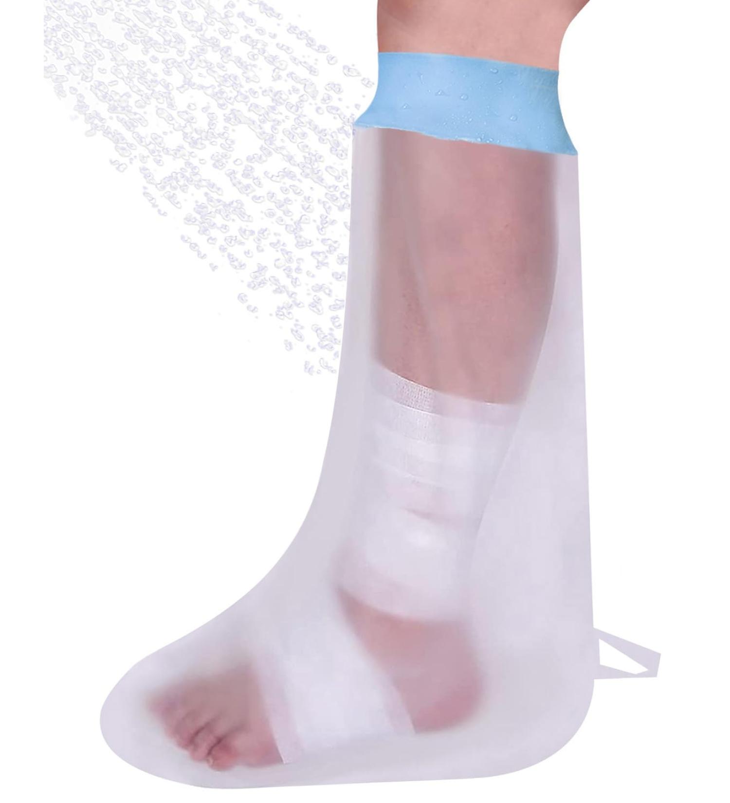 CureSquad Waterproof Leg Cast Cover - Adult Reusable Protector for Shower - Comfortable and Elastic Shower Bag - Wound Care Supplies - Buy Online on GoSupps.com