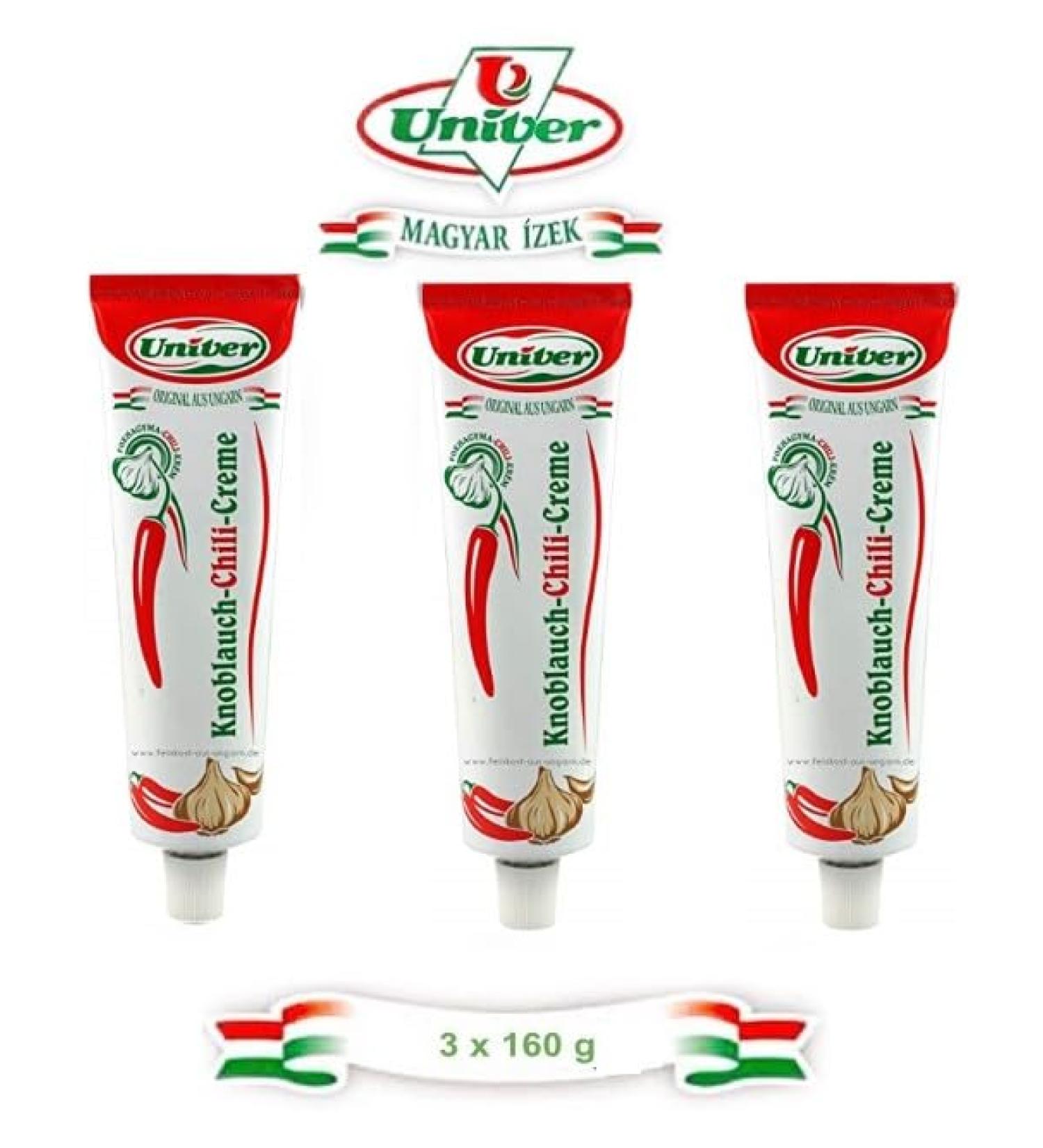 Buy Univer Value Pack Garlic Cream Chili | 3 x 160g | International Shipping Available - Buy Online on GoSupps.com