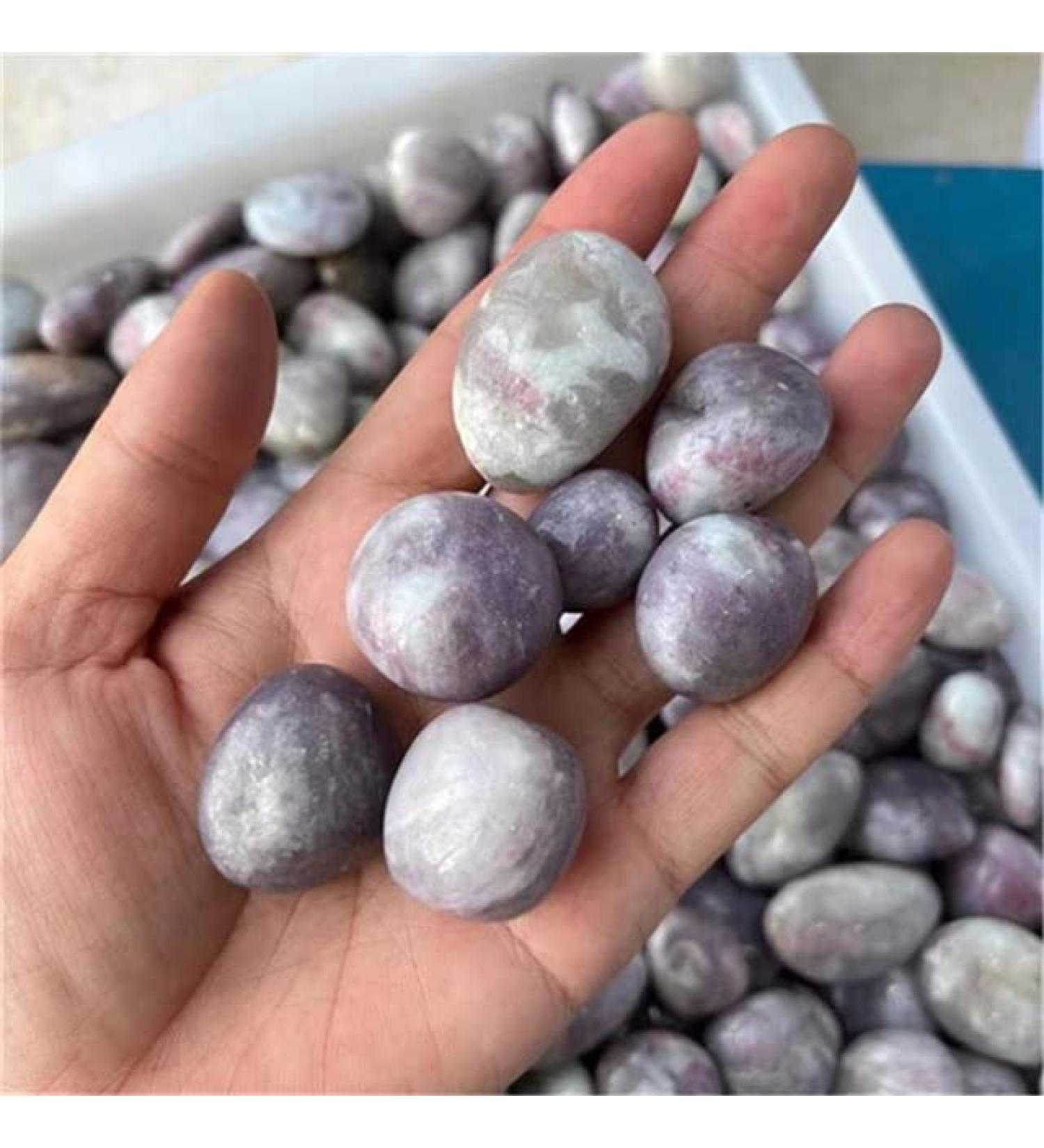Natural Polished Plum Blossom Tourmaline Tumbled Crystal Stones for Sale - (Color: Plum Size: 20-30mm) Stone Mineral Specimen - Buy Online on GoSupps.com