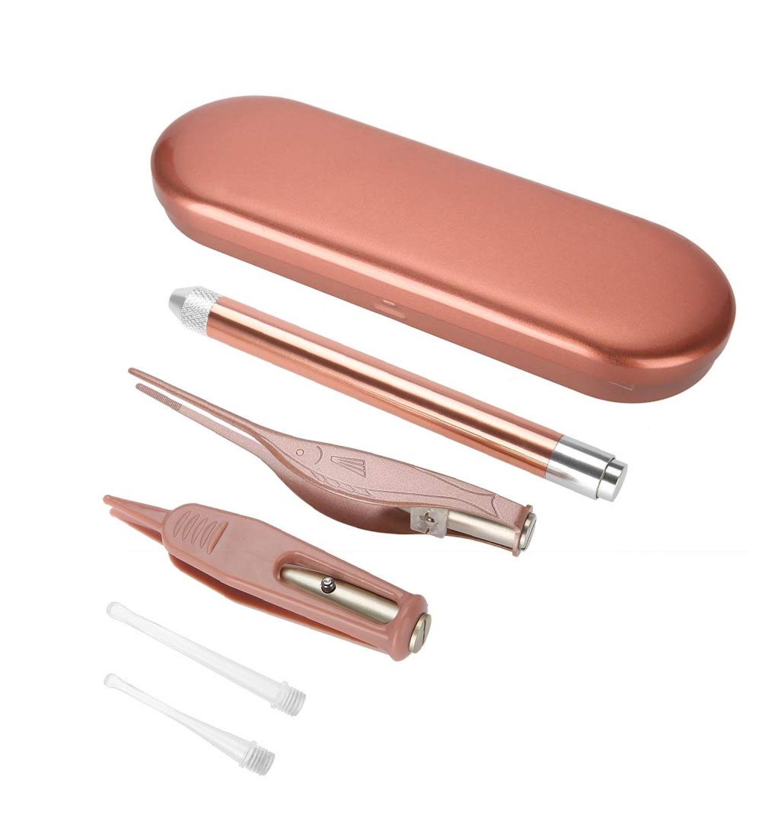 3pcs LED Ear Spoon & Tweezers Set for Ear Wax Removal - Lighted Earwax Digger and Tweezer Kit - Buy Online on GoSupps.com