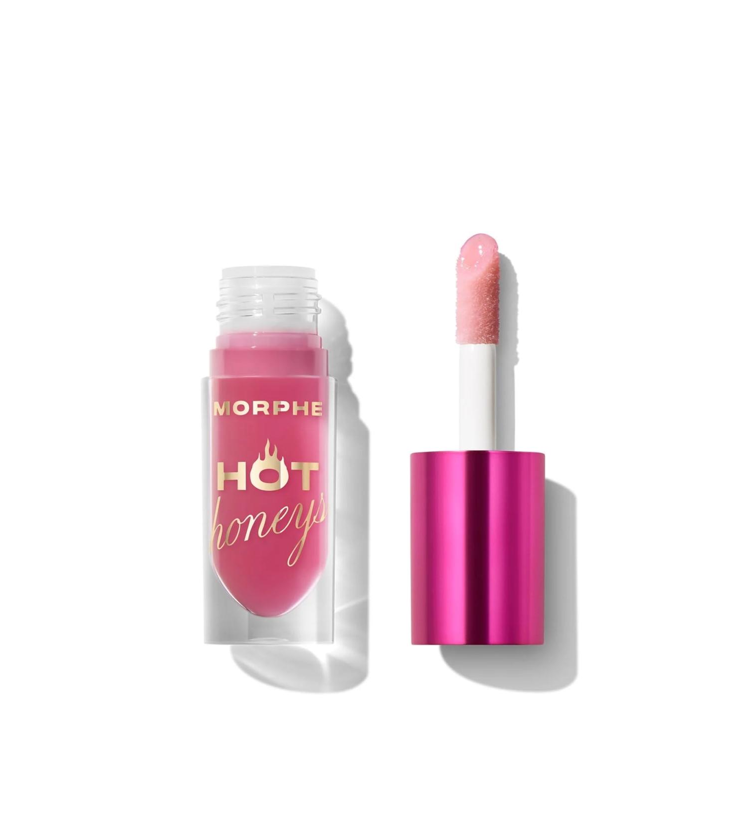Morphe Hot Honeys Volumizing Lip Oil Plumper - Hydrating Lip Gloss for Women with Manuka Honey + Chili Extract - Makeup for Tingling Volume & Glossy Sheer Tint - Hive Mentality (0.15 fl oz) - Buy Online on GoSupps.com