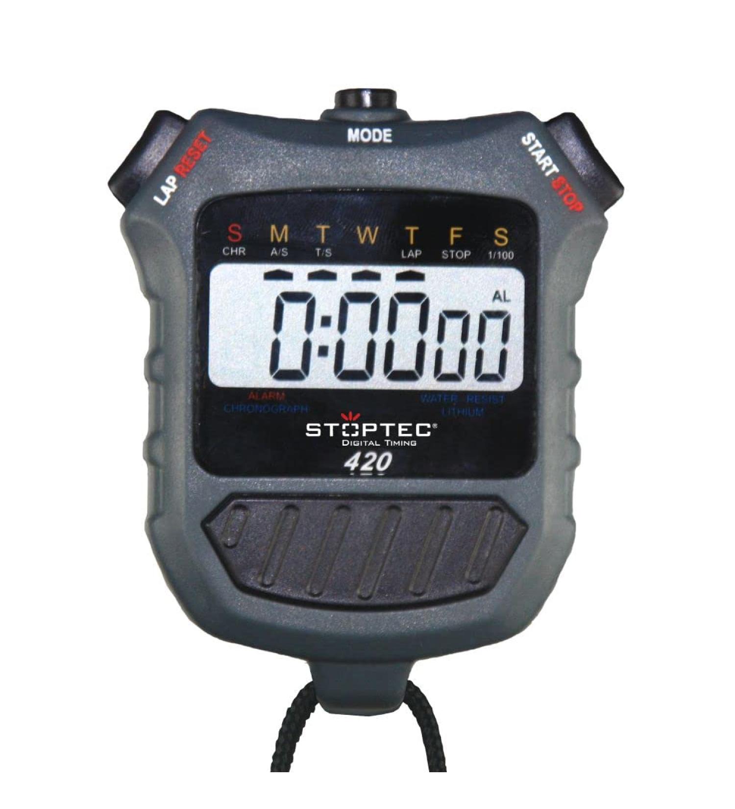 Stoptec 420 Digital Professional Stopwatch | Accurate Timing Easy Battery Change Splash Resistant - Buy Internationally - Buy Online on GoSupps.com