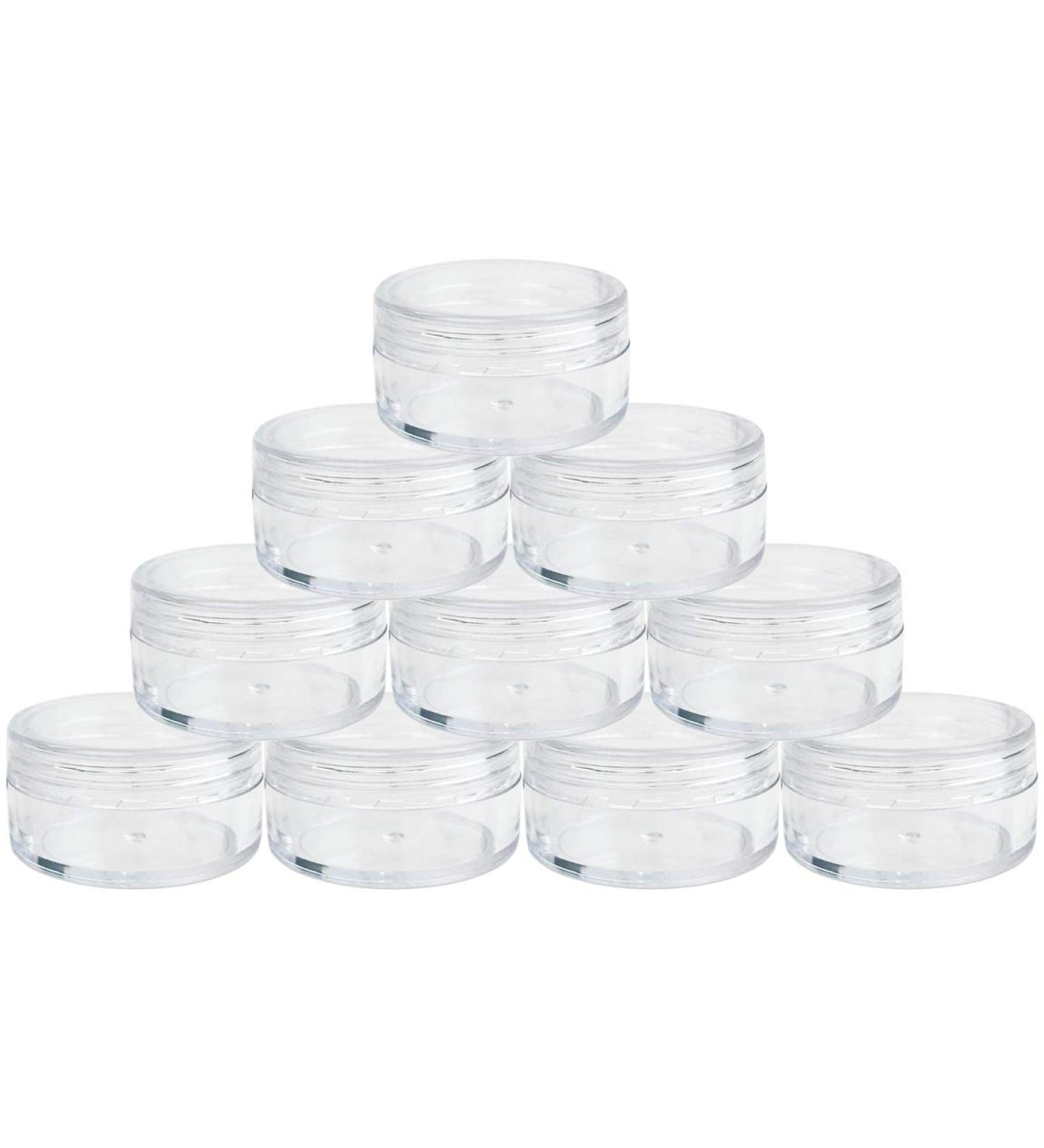 Beauticom 10G/10ML Clear Jars (10 Pack) - BPA Free Makeup Lotion Cream & Eyeshadow Containers with Screw Cap Lids - International Shipping Available - Buy Online on GoSupps.com