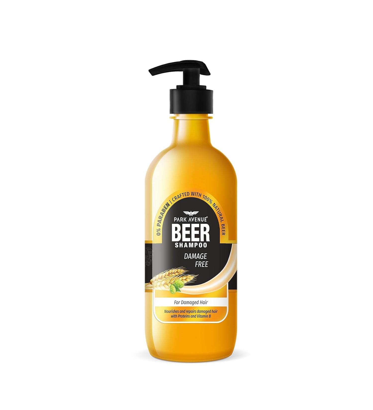 Park Avenue Beer Shampoo for Damaged Hair (650ml) | Paraben-Free | Natural Ingredients for Healthier Hair - Buy Online on GoSupps.com