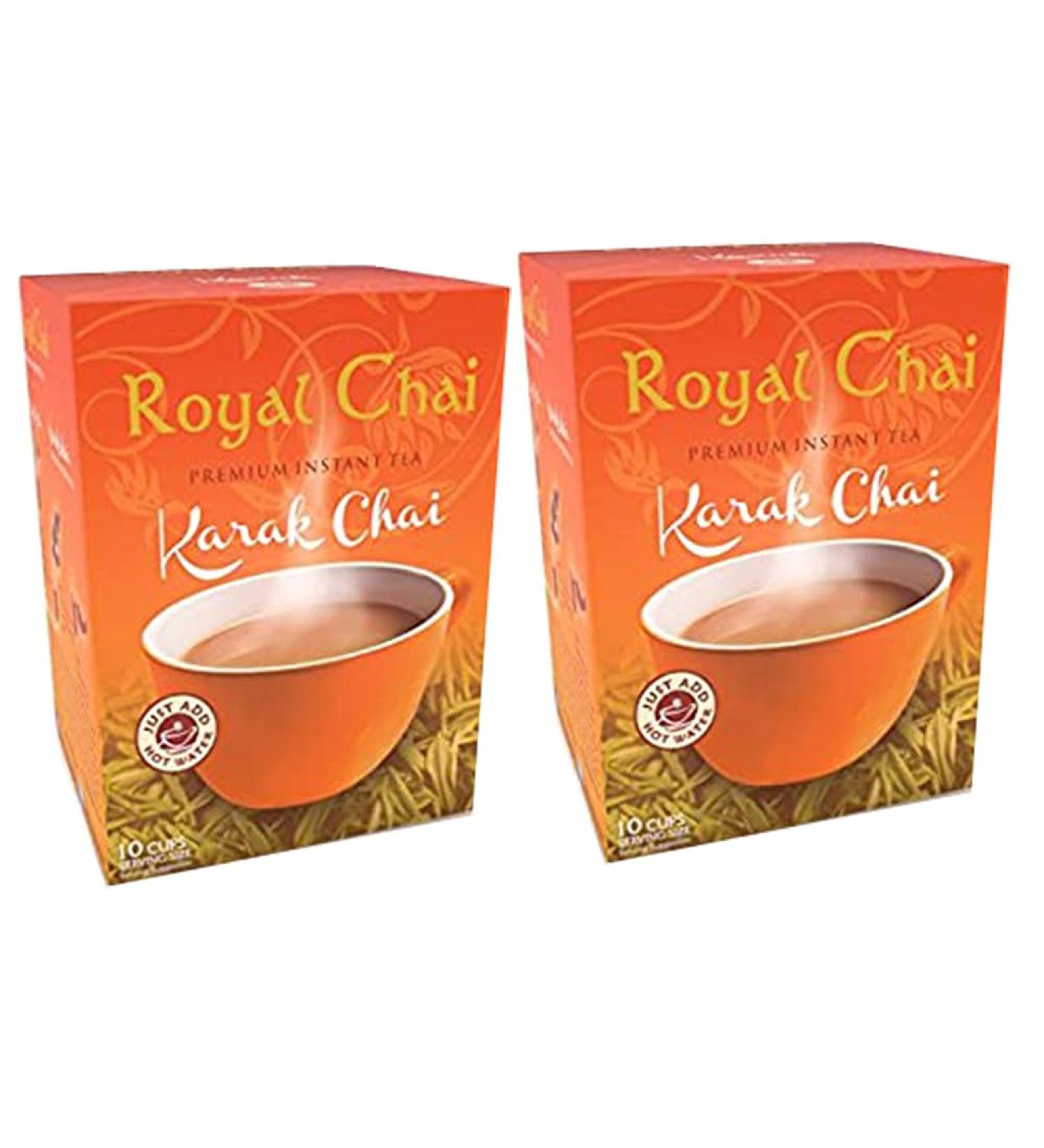  Royal Chai Royal Chai Karak Chai Unsweetened 180g (Pack of 2) - Premium Instant Tea - Karak Tea - Natural - Instant Karak Tea - Buy Online on GoSupps.com
