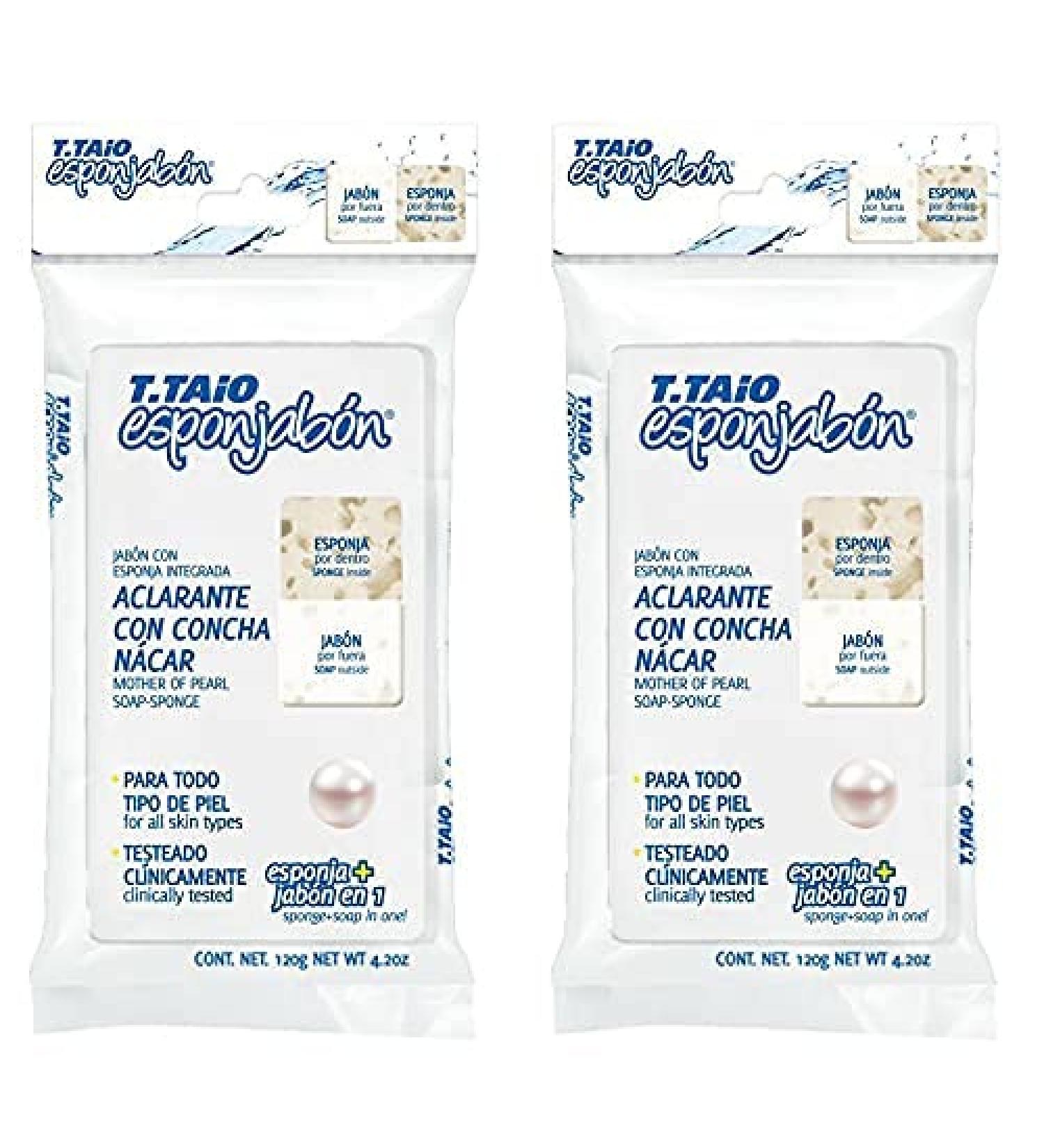 T. Taio Esponjabon Sponge Soap Concha Nacar 2 Pack