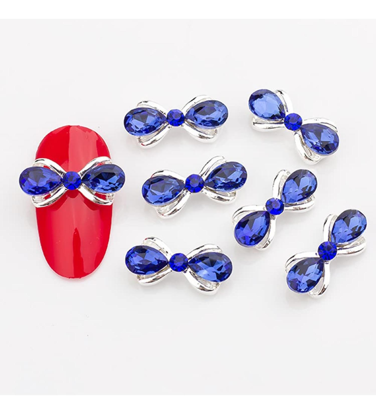 10pcs 3D Nail Art Crystal Rhinestone Bow Big Gems Charms for Nail Art Decoration Jewelry Sparkle Craft DIY Beads (#3031 10pcs)