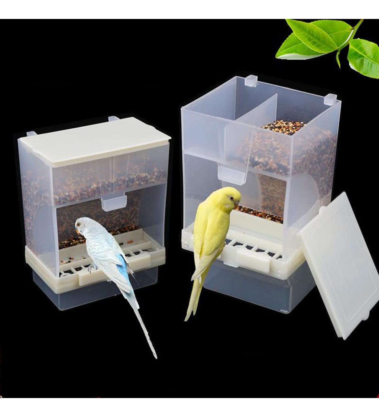 Vinnykud Automatic Bird Feed Dispenser - Ideal Feeding Station for Parrots Budgerigars Canaries and More - 11cm x 21cm Food Container - Buy Online on GoSupps.com