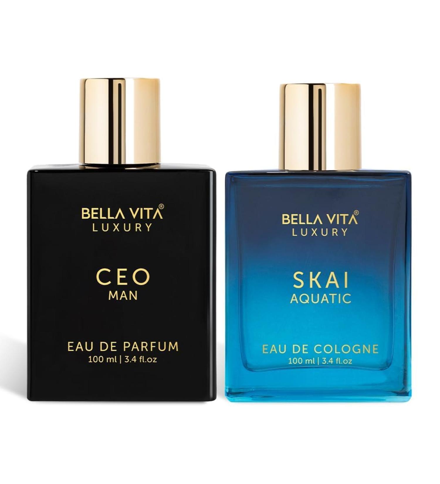 Luxury CEO MAN EDP & Skai Aquatic EDC Perfume Combo Pack of 2 Premium Long Lasting Fragrance Scents for Men & Women 100 Ml Each. - Buy Online on GoSupps.com