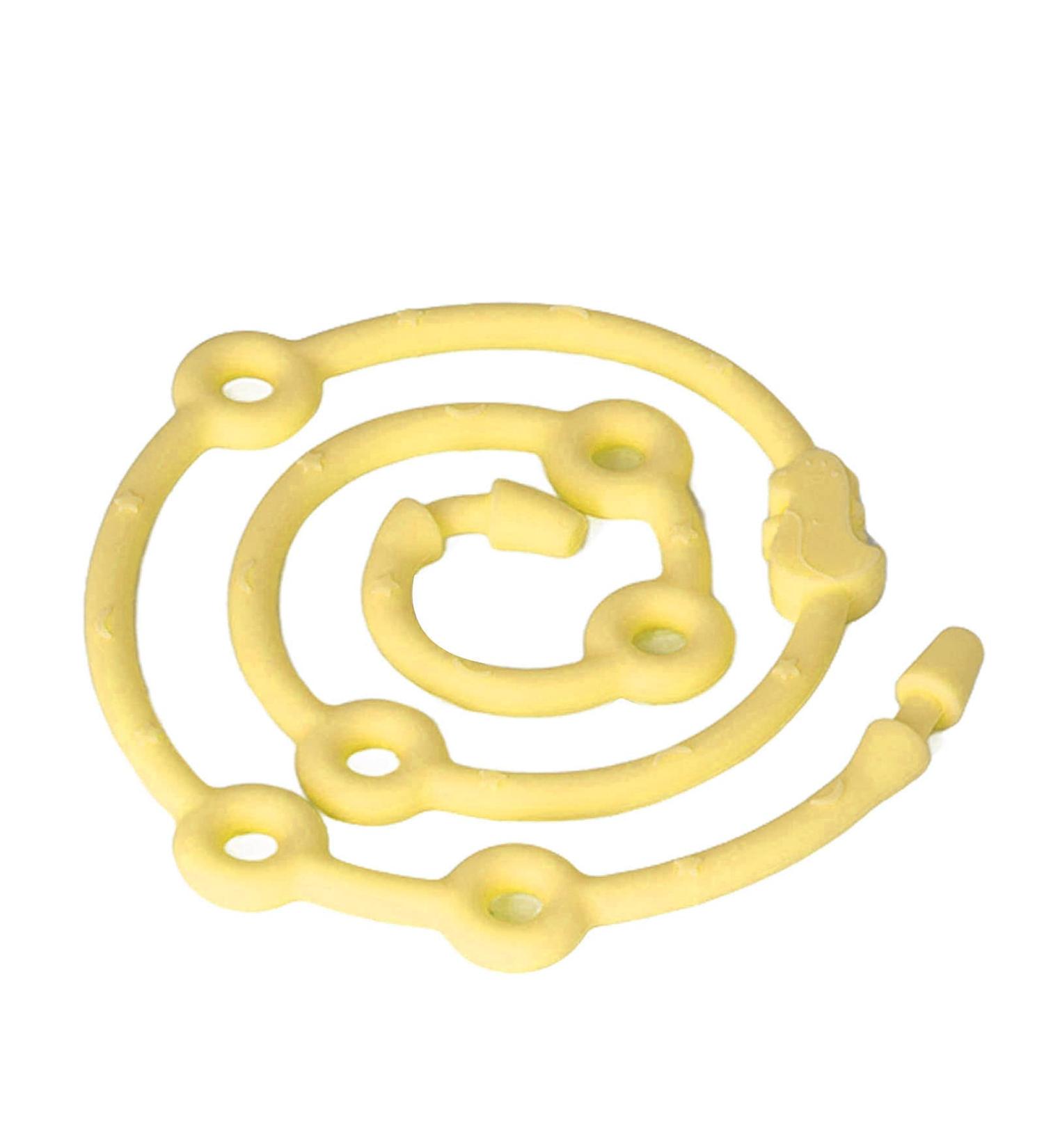Buy Baby Pacifier Strap - Adjustable Food Grade Silicone Chain Safe & Stretchy (Yellow) | Ideal for Diaper Changing - Buy Online on GoSupps.com