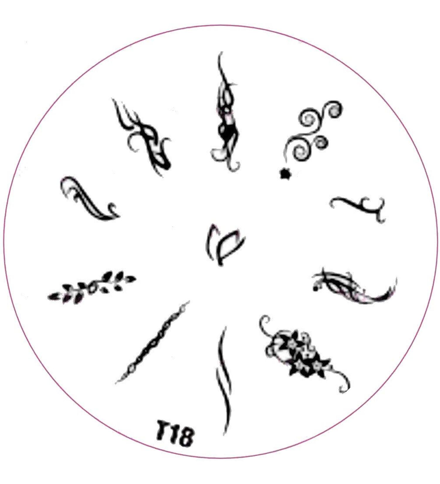 ++SPECIAL ITEM++ Stamping stencil T-series: T18 tendrils flowers ornaments