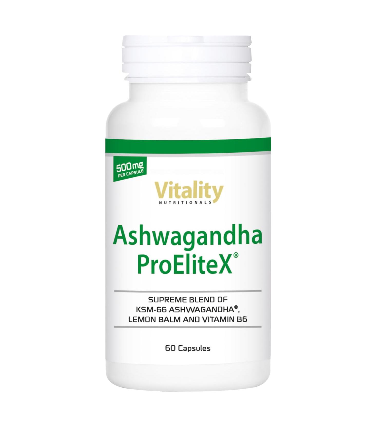 Ashwagandha Highly Dosed Vegan Ashwagandha Complex with Vitamin B6 & Lemon Balm Capsules (60 Count) - Buy Online on GoSupps.com