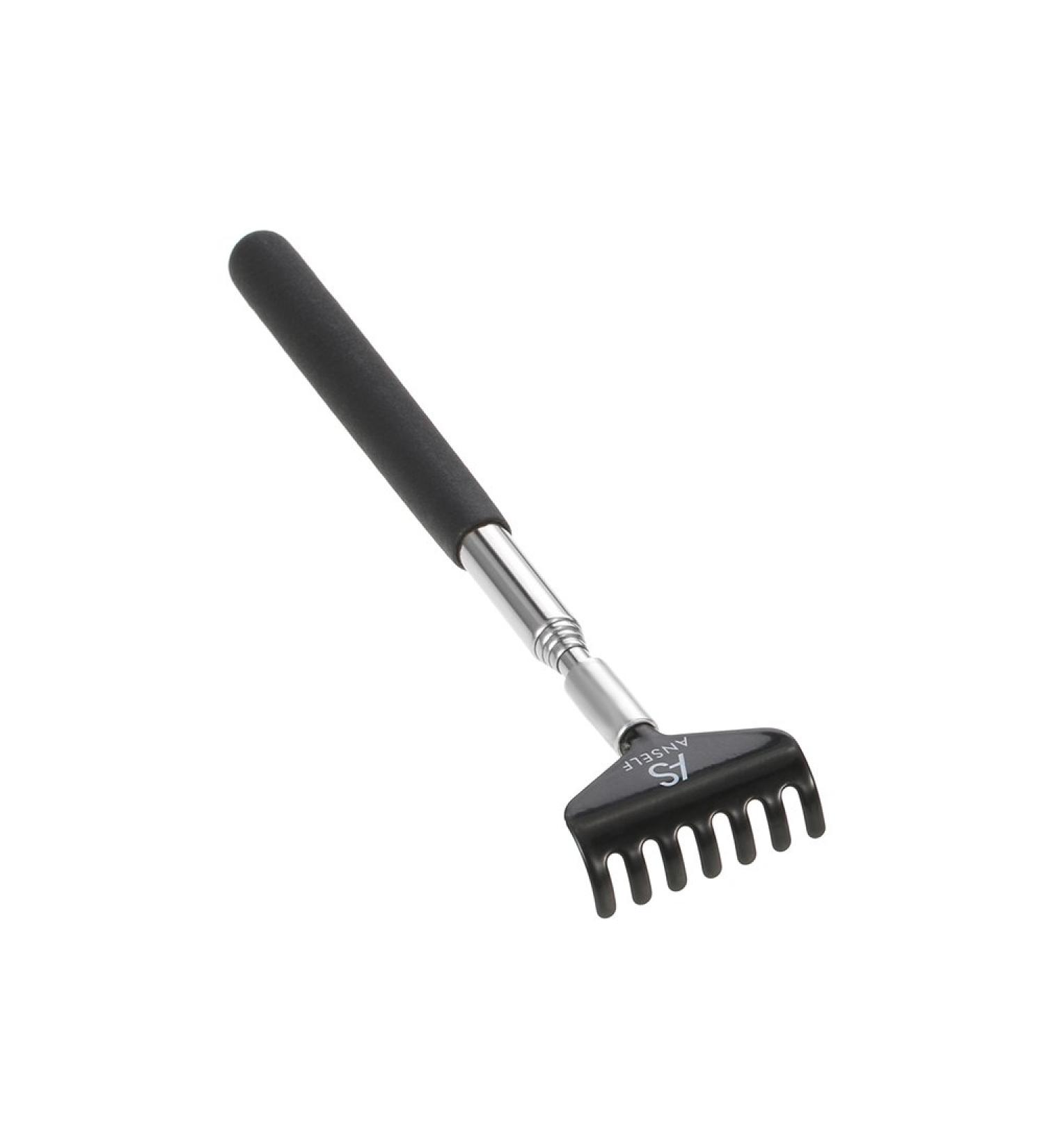 Anself Back Scraper - Telescopic 5-Way Extendable Massager (20-68 cm) | Compact for Home Travel & Office - Black - Buy Online on GoSupps.com