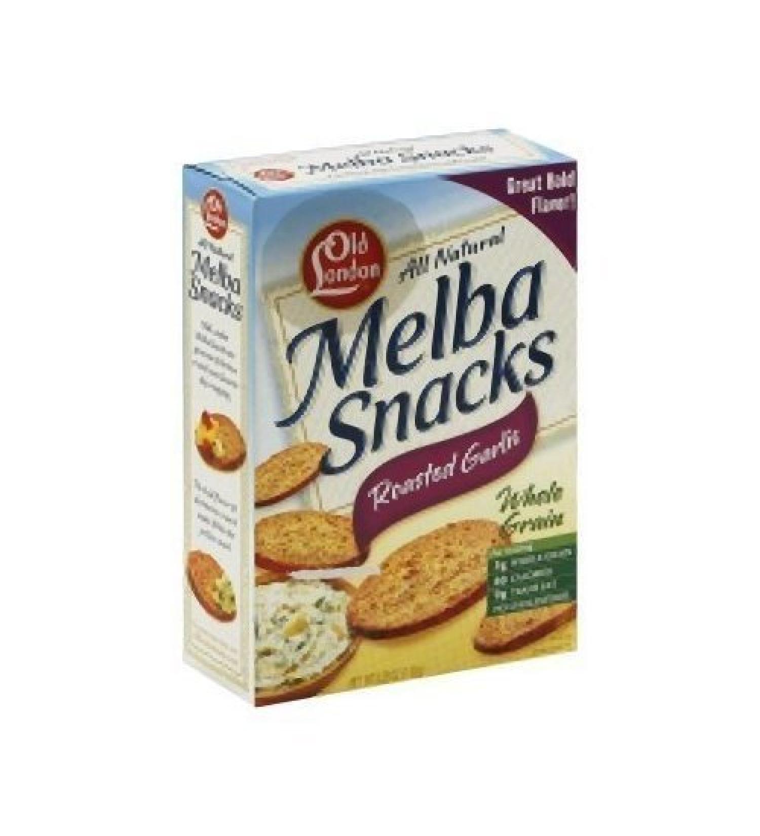 Old London Melba Roasted Garlic Snacks, 5.25 oz (Pack of 2)