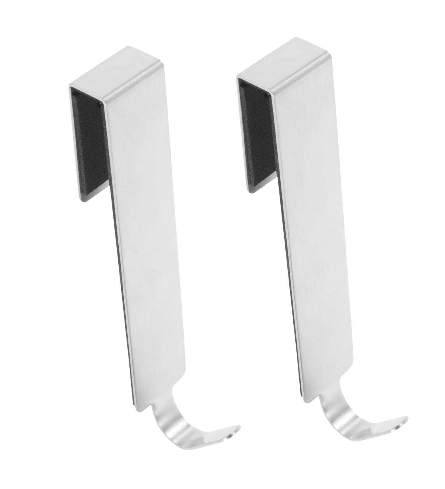 STOBAZA 2pcs Metal Coat Hanger Over The Door Hanger Towel Hanger Bathroom Shower Door Bathroom Door No Nails 17x3cm Silver - Buy Online on GoSupps.com