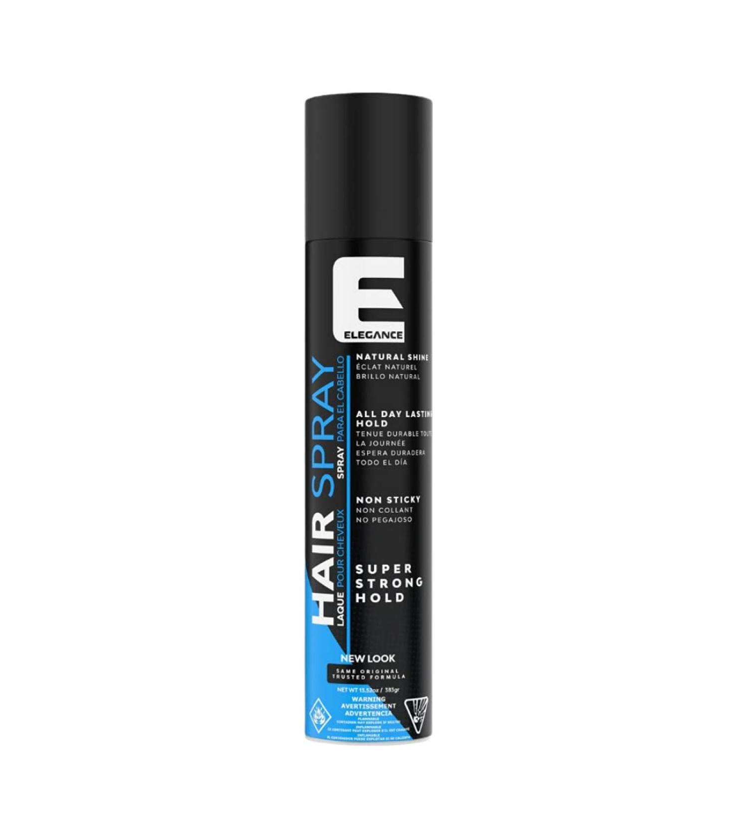 Elegance Hair Spray 13.5 Oz Super Strong Hold Hairspray that Delivers Great Volume an All Day Natural Shine and is Non Sticky Suitable for All Hair Types - Buy Online on GoSupps.com