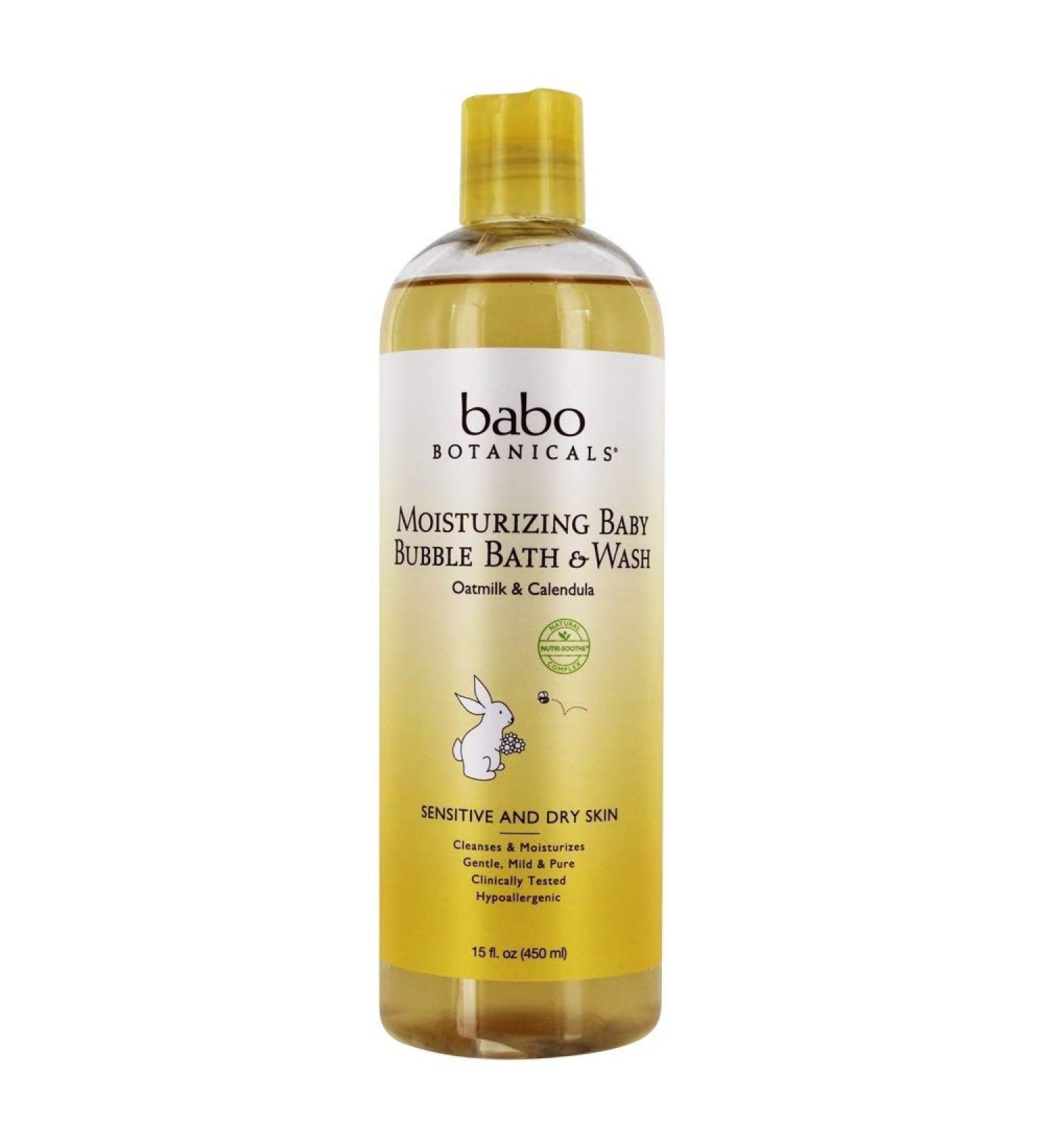 Babo Botanicals Moisturizing Baby Bubble Bath & Wash with Oatmilk Calendula - 15 fl oz - Buy Online on GoSupps.com