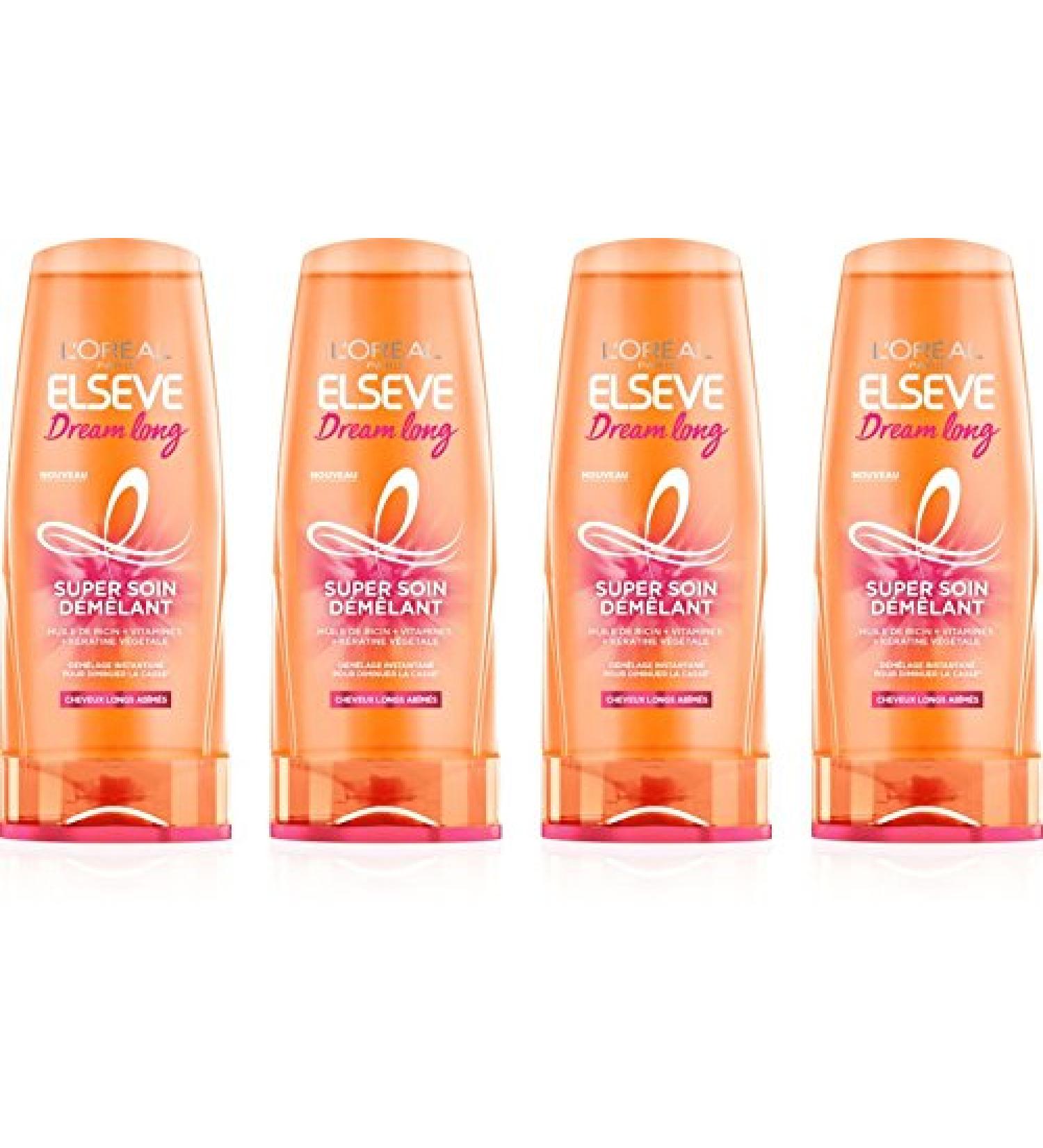 L'Or al Paris Elseve Dream Long Detangling Treatment for Long Hair - Castor Oil - 200 ml - Pack of 4 - Buy Online on GoSupps.com