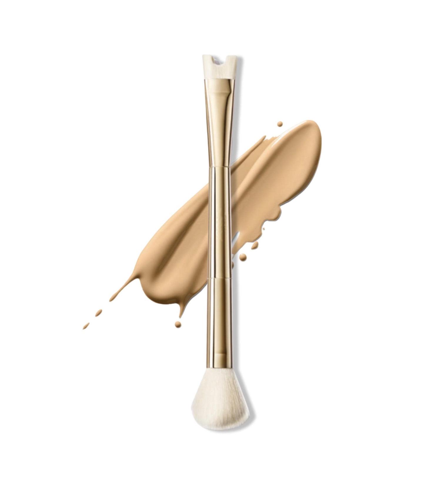 4TH COMMAND Pro Contour Duo Brush | Small U Shape Nose Brush for Nose Contouring | Dual-Ended Gold Brush for Precision Makeup Application - Buy Online on GoSupps.com