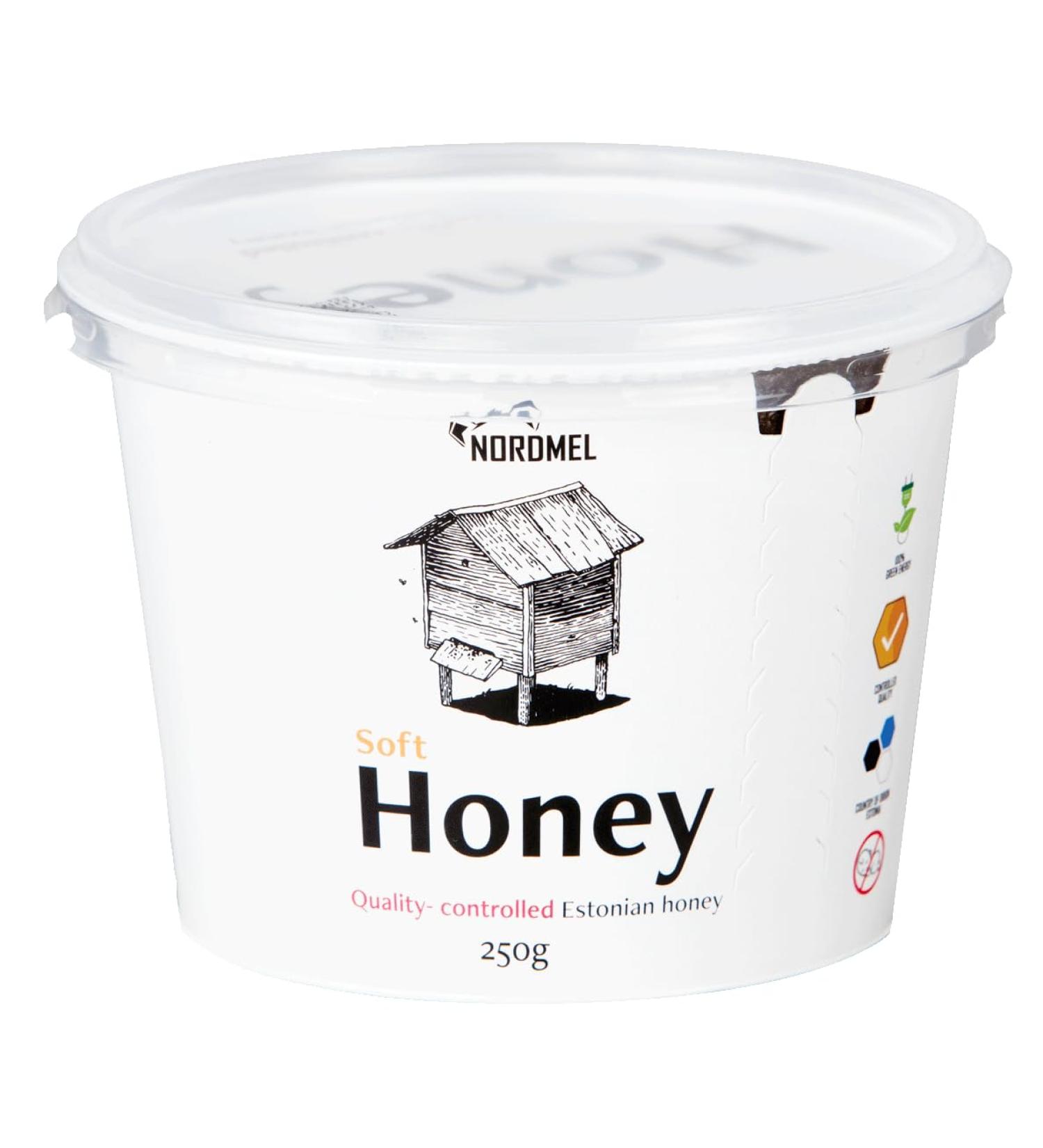 Nordmel Pure Natural Soft Honey 2 KG (8 * 250 gram Cups) - Unpasteurised Unfiltered Crystallized Natural Honey - Buy Online on GoSupps.com