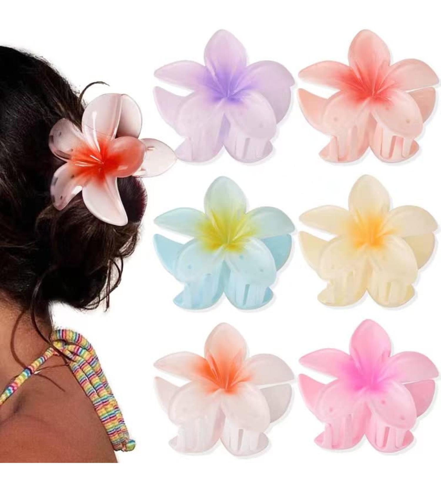 2023 Hawaiian Flower Hair Claw Clips - Strong Hold for Women with Thick & Thin Hair - Fabulous Color - Great Gift Idea - Buy Online on GoSupps.com