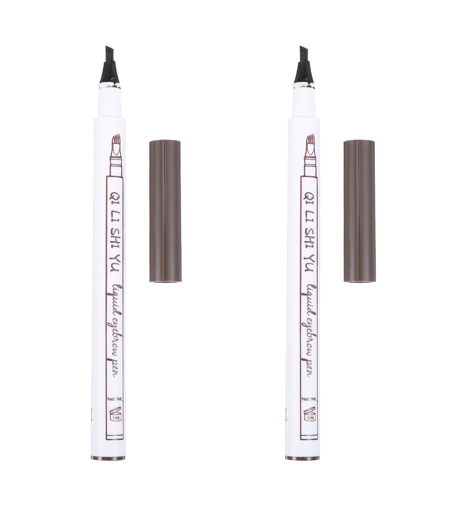VILLCASE Crayons Sourcils Liquides Waterproof 2 Pi ces Quatre Pointes Effet Naturel pour Femmes Maquillage des Yeux Marron Ch taigne - Buy Online on GoSupps.com
