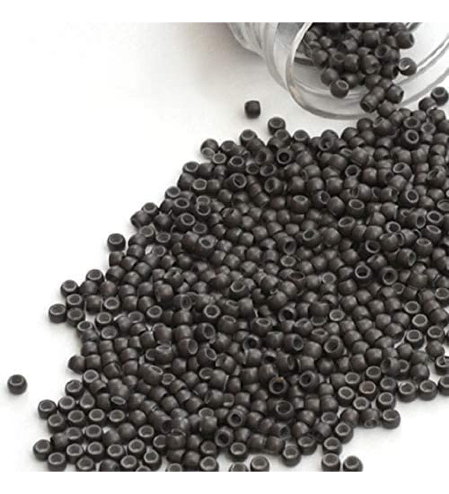 600 Dark Brown Vlasy Silicone Lined Nano Rings Beads for Hair Extensions - Micro Nano Beads - Buy Online on GoSupps.com