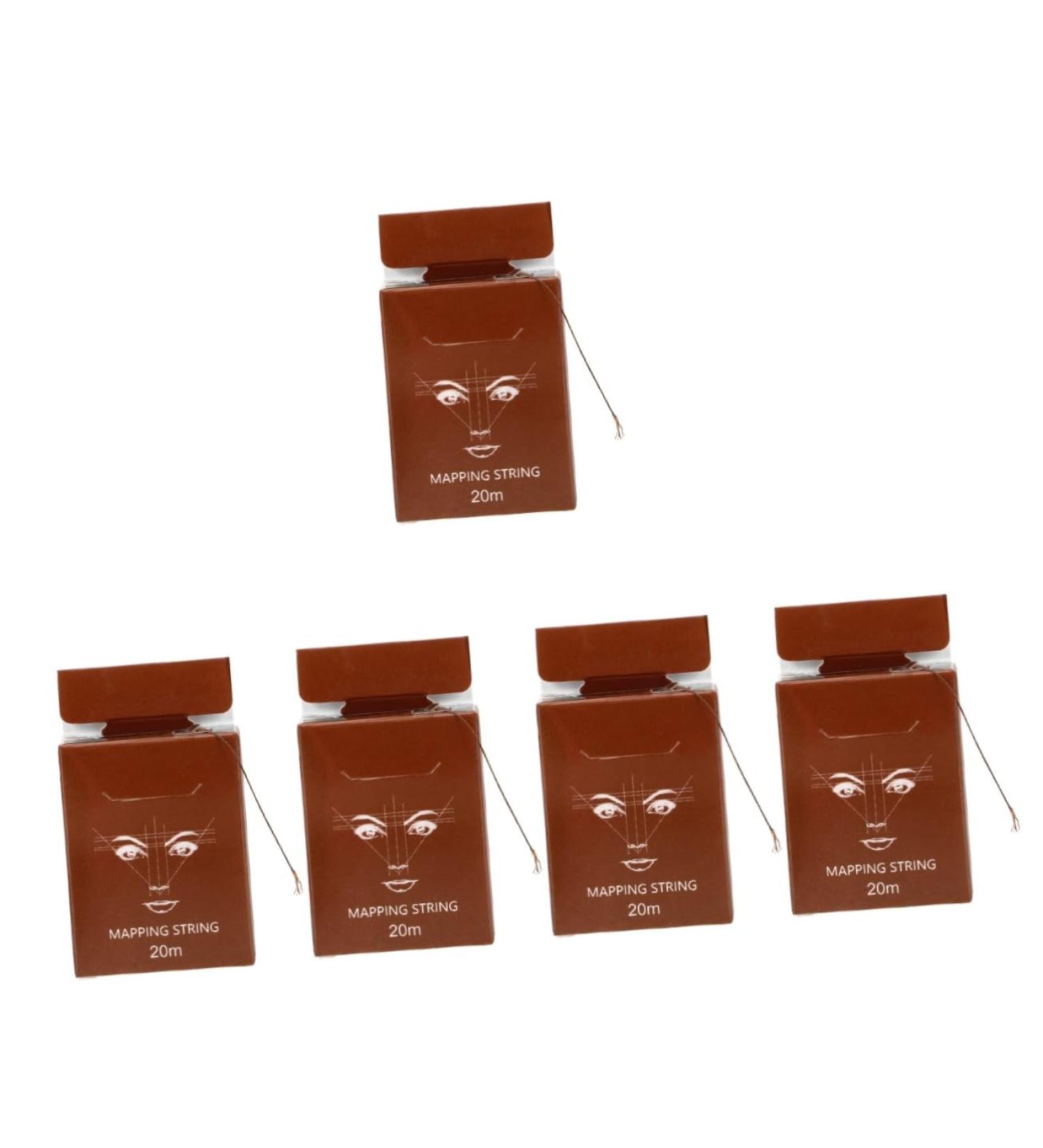 Beavorty Microblading Eyebrow Ink 5 Boxes Ruler Ink Eye Eyebrow Locating Ruler Draw a Line Positioning Ruler 6.10X4.60X1.80CMx5pcs Light Brownx5pcs - Buy Online on GoSupps.com