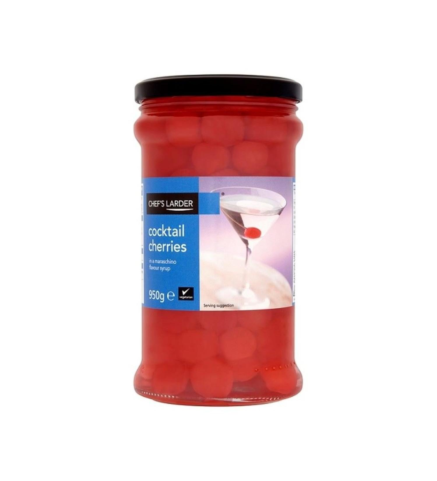 Chef's Larder Cocktail Cherries in a Maraschino Flavour Syrup 950g (Drained Weight 560g)