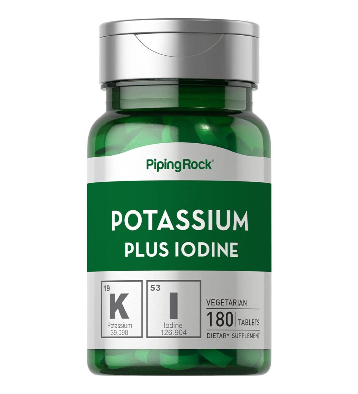 Potassium Iodide Supplement | 180 Vegetarian Tablets | Non-GMO & Gluten-Free - Buy Online on GoSupps.com