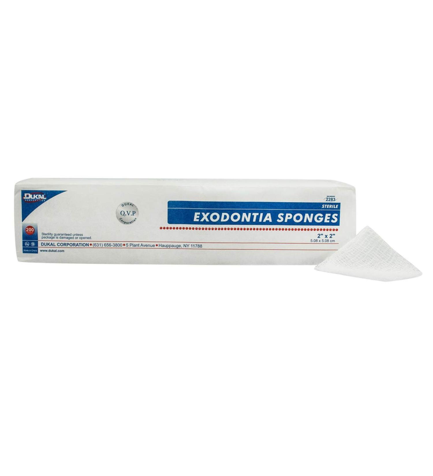 Dukal 2x2 Inch Sterile Cotton Gauze Pads - Pack of 200 | Disposable Non-Stick First Aid Dressing | 8-Ply Woven Sponges for Wounds, Bleeding Control | Lint-Free - Buy Online on GoSupps.com