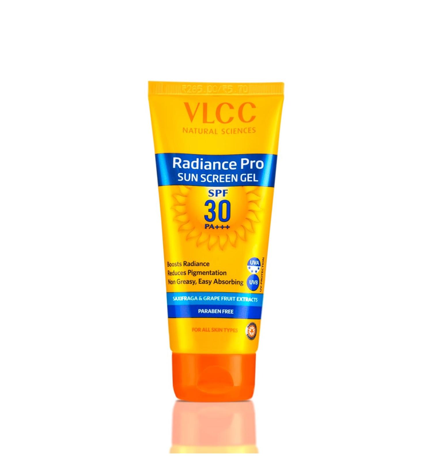 VLCC Radiance Pro SPF 30 PA+++ Sun Screen Gel - 50g | Best International Shipping - Buy Online on GoSupps.com