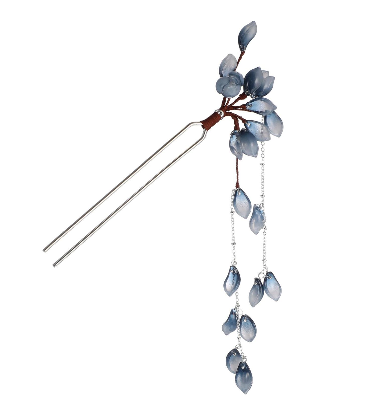 PATKAW Chinese Hairpin Hair Stick: Hair Bun Flower Hair Stick Vintage Hair Clips Womens Bedhead Hair Stick - Hair Pin Women Hair Stick Metal Tassel Hair Women's Palace - Buy Online on GoSupps.com