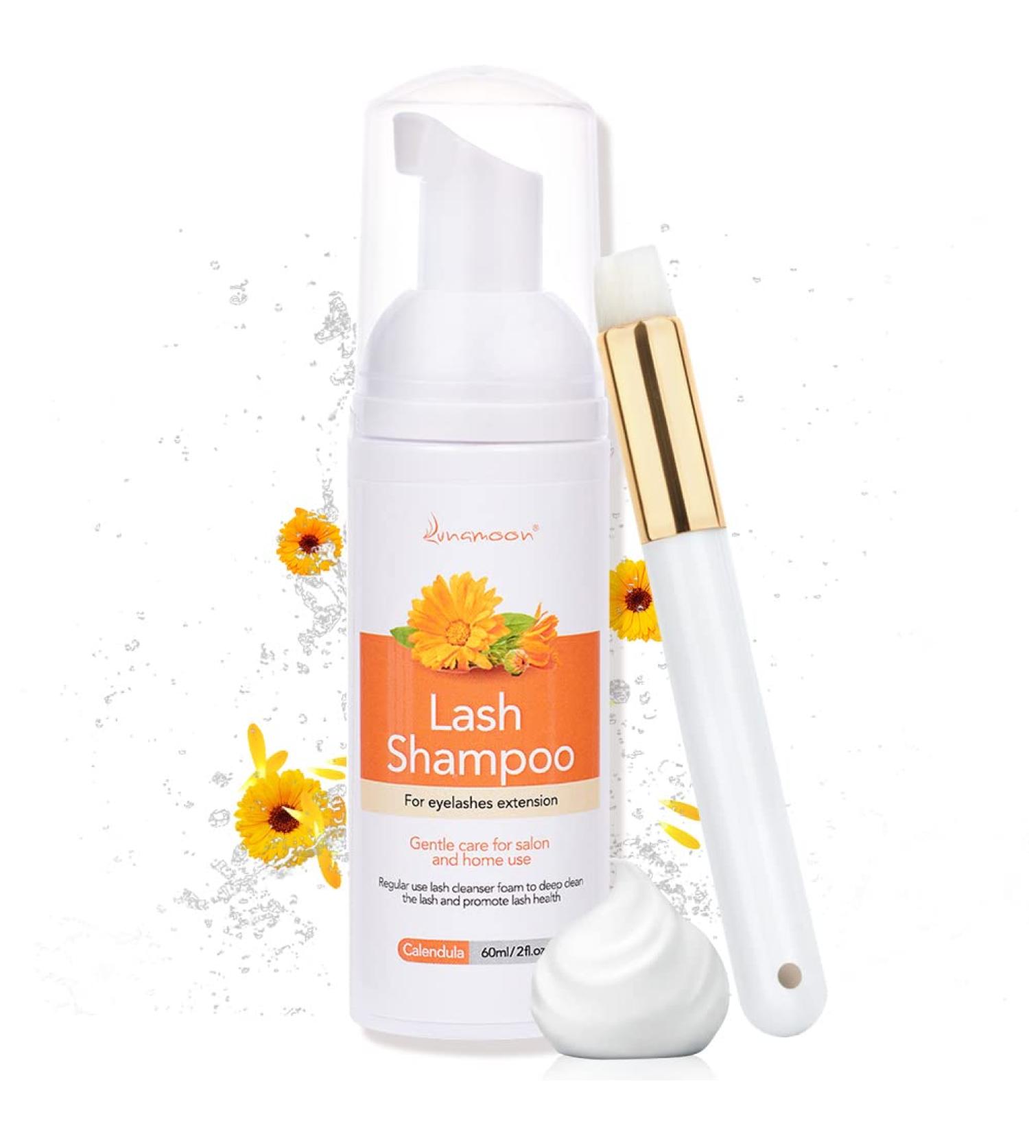 Eyelash Shampoo for Extensions | 60ml Foam Cleaner for Salon & Home Use | Calendula Lash Care - Buy Online on GoSupps.com