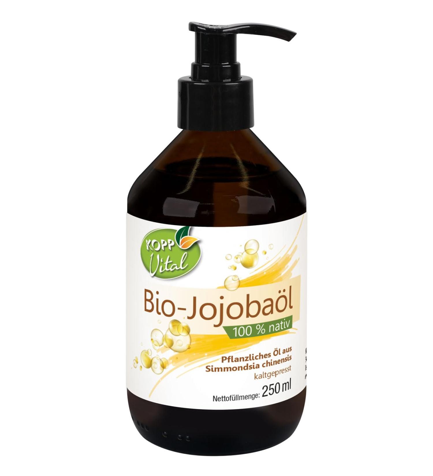 Kopp Vital Bio-Jojoba l 250ml | Vegan & 100% Organic | Moisture Regulating Plant Oil for Skin Care | Non-GMO - Buy Online on GoSupps.com