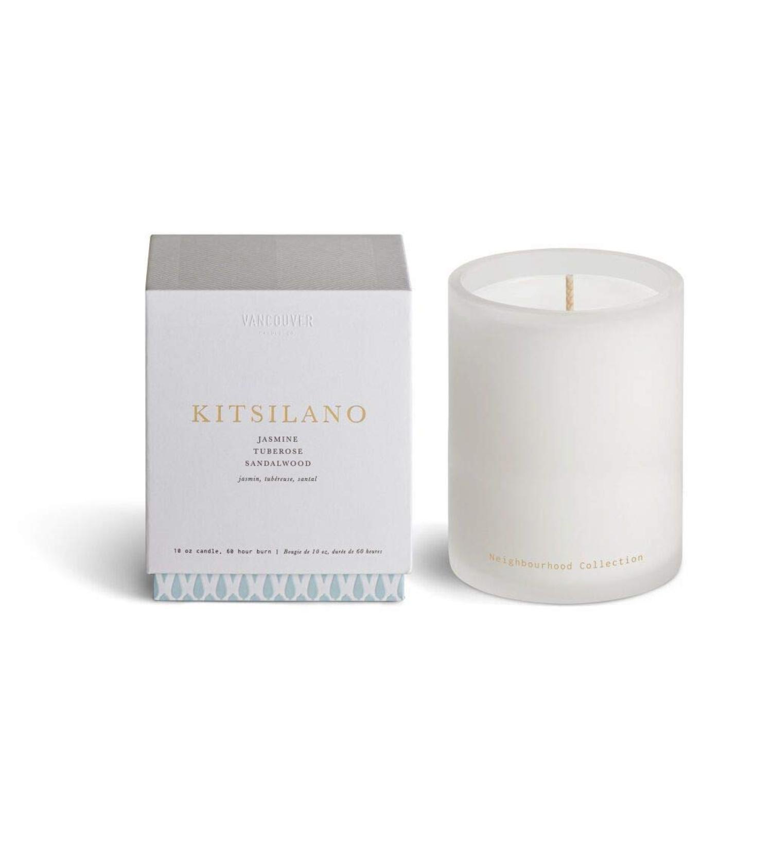 Vancouver Candle Co. Kitsilano Neighborhood Candle Non-Toxic Soy Wax Aromatherapy Candle Handmade with Natural Essential Oil Strong Scented Long Lasting 10 Ounce Jar Candle with Gift Box