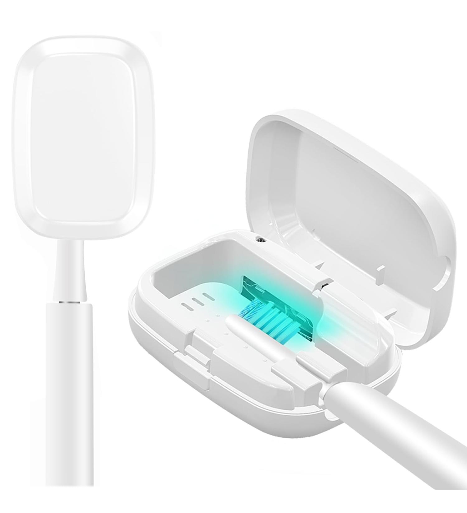 Gonlink UV Toothbrush Disinfection - Portable Sterilizer and Holder for Home Travel and Business - Effective Toothbrush Cleaner (White) - Buy Online on GoSupps.com
