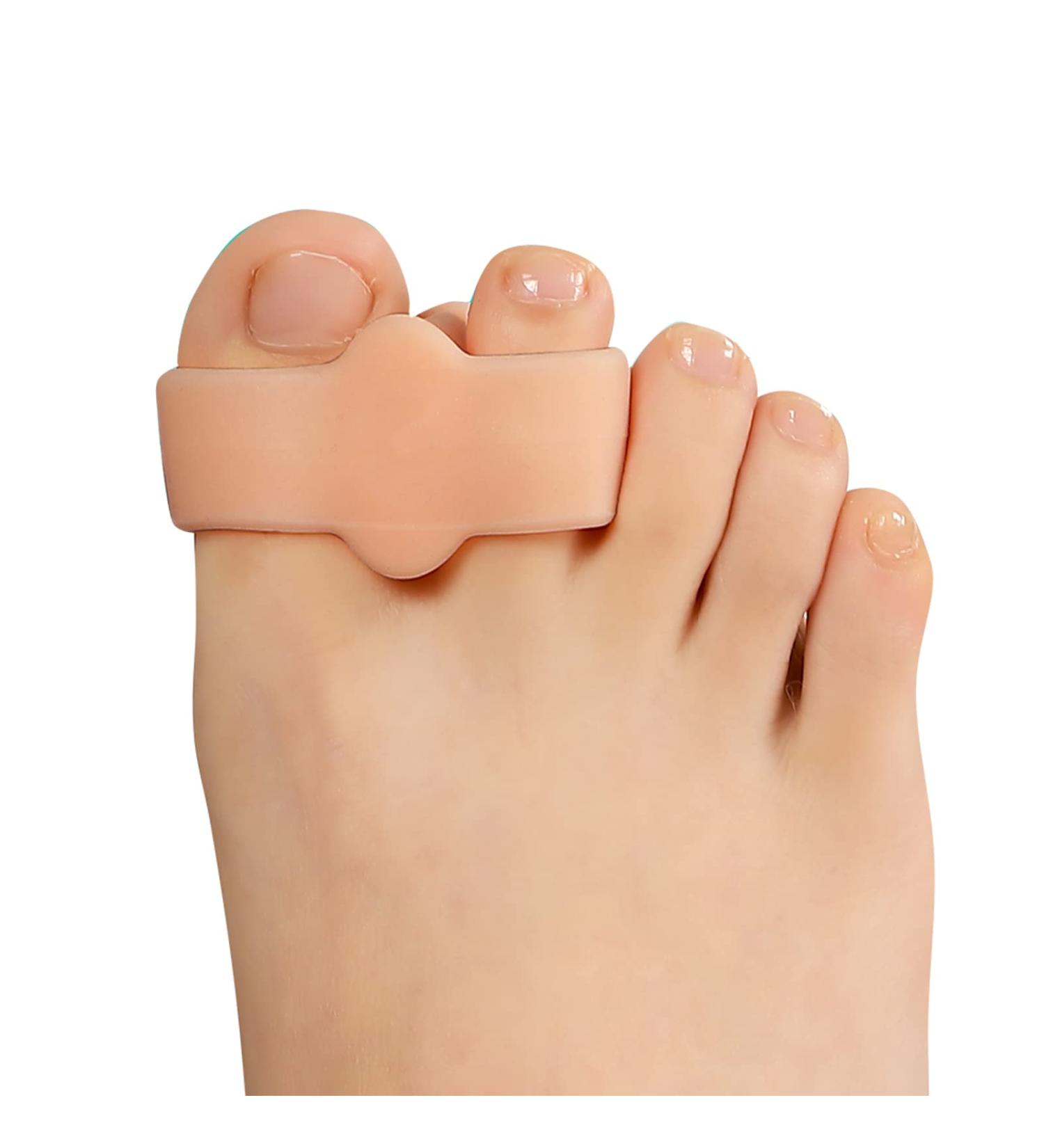 Welnove Toe Separators - Pack of 8 Soft Gel Bunion Correctors with 2 Loops - Big Toe Spacers for Bunions and Overlapping Toes - Beige - Buy Online on GoSupps.com