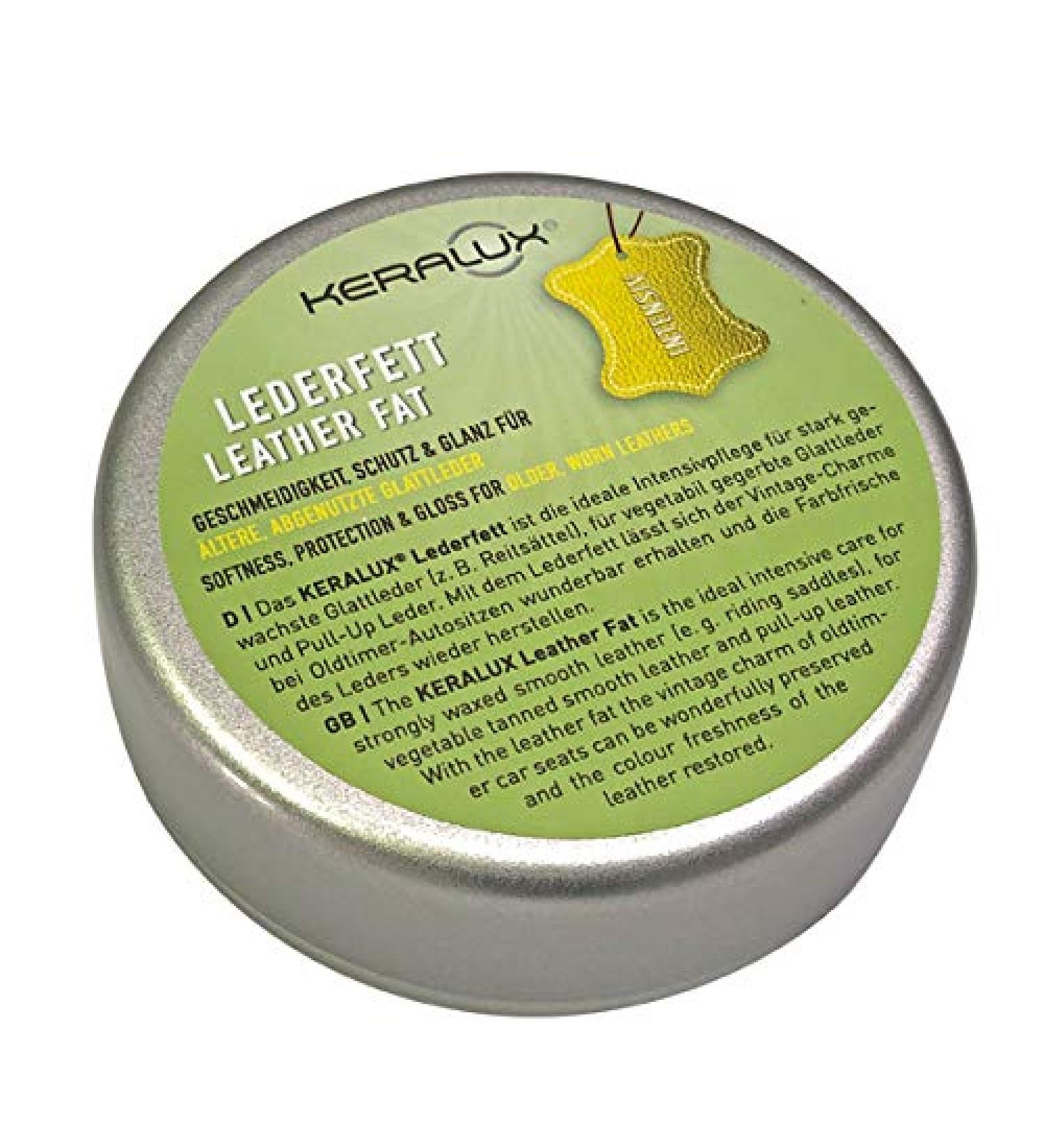KERALUX Leather Grease 100ml | Intensive Care for Waxed Smooth Leather | Ideal for Vintage Cars & Riding Saddles | LCK - Buy Online on GoSupps.com