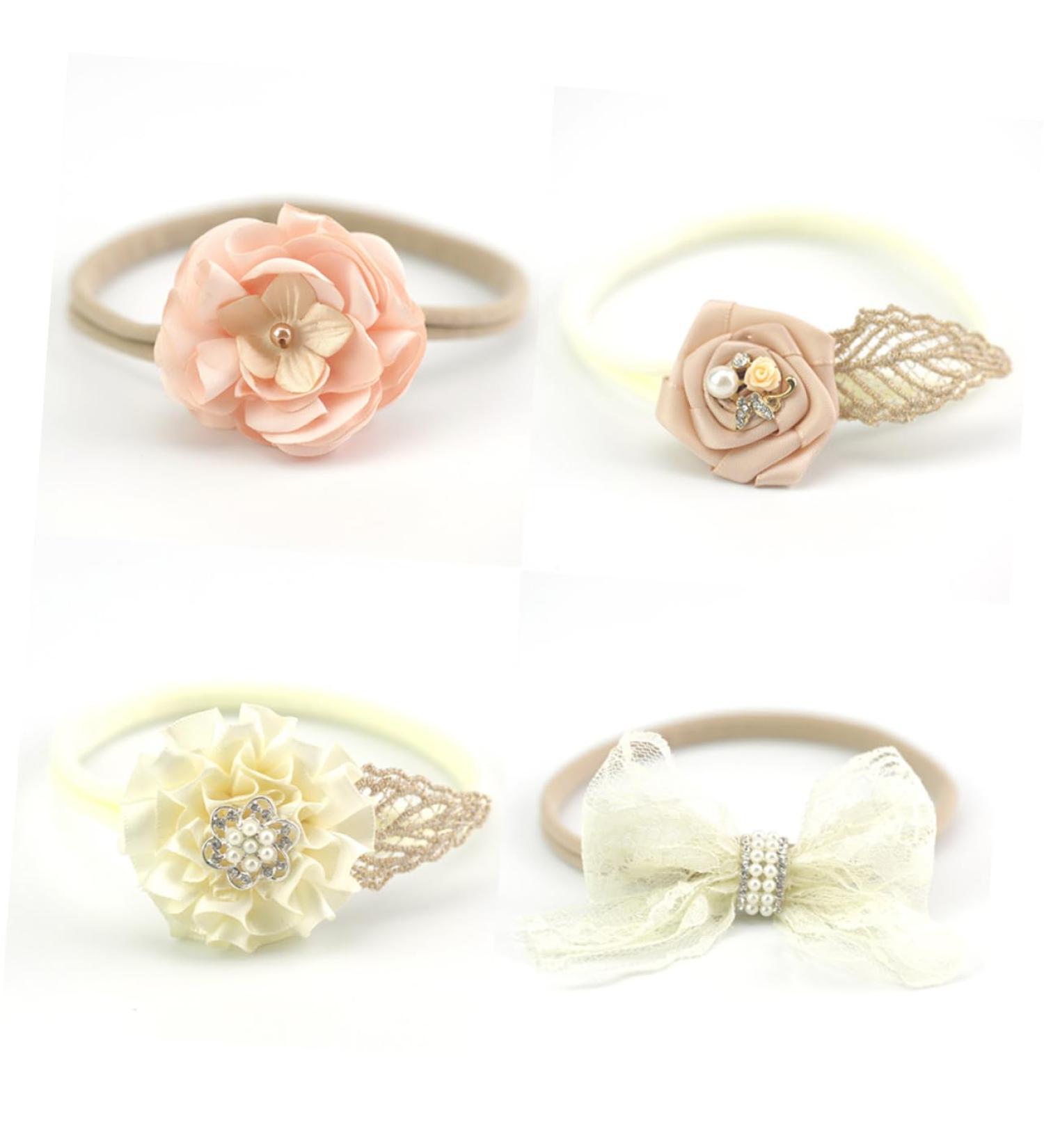 minkissy Hair Ties Kids Hair Ties for Kids Baby Hair Tie Lace Headbands Hair Accessories for Kids Hair Ties for Babies Infant Hair Ties Child European and American Flower Head - Buy Online on GoSupps.com