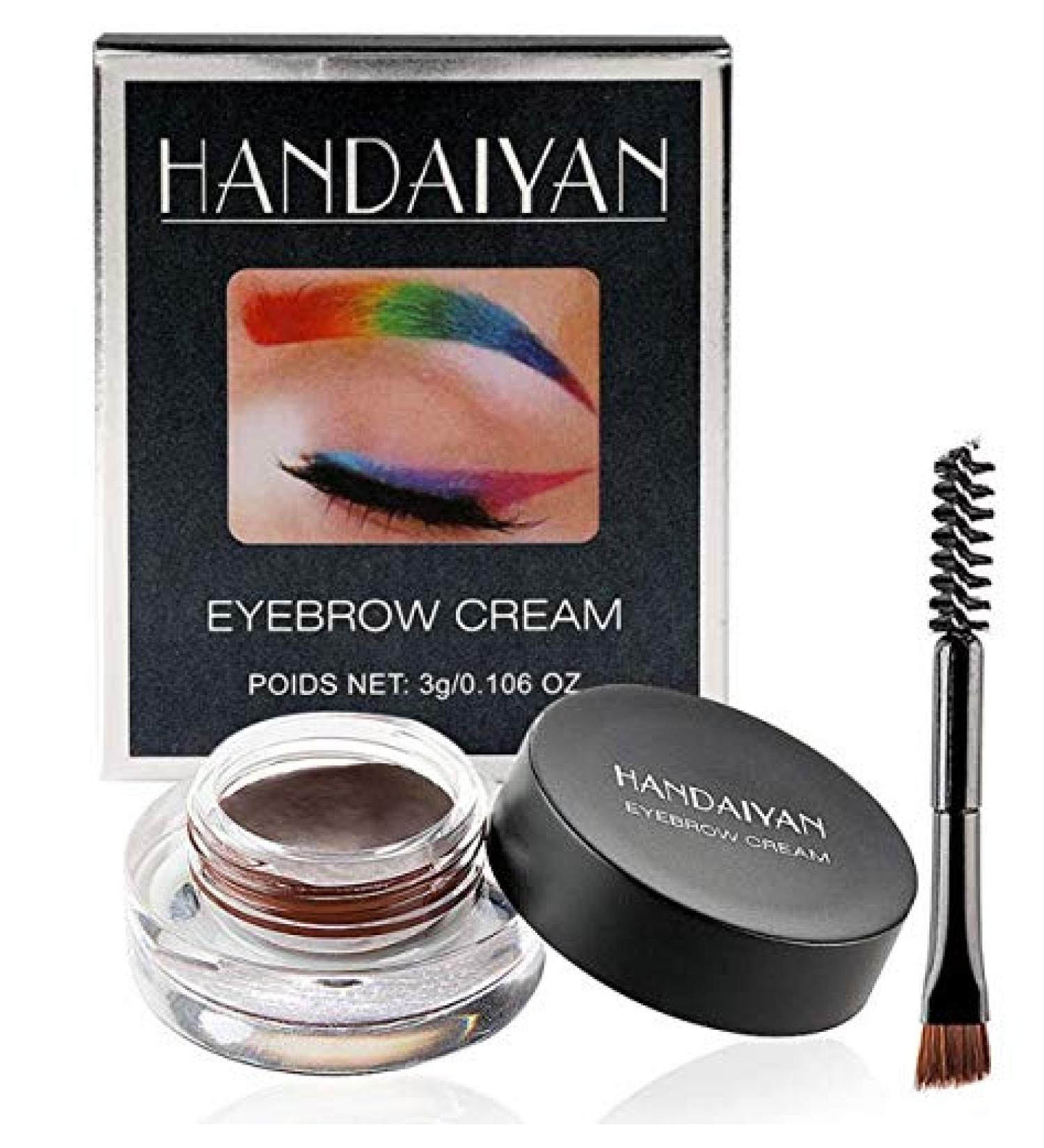 Mimore Colorful Eyebrow Gel Eyebrow Tattoo Cream Tint Makeup Colorfast Waterproof Long Lasting Fills and Shapes Eyebrows with Brush for Eyebrow Makeup (01)