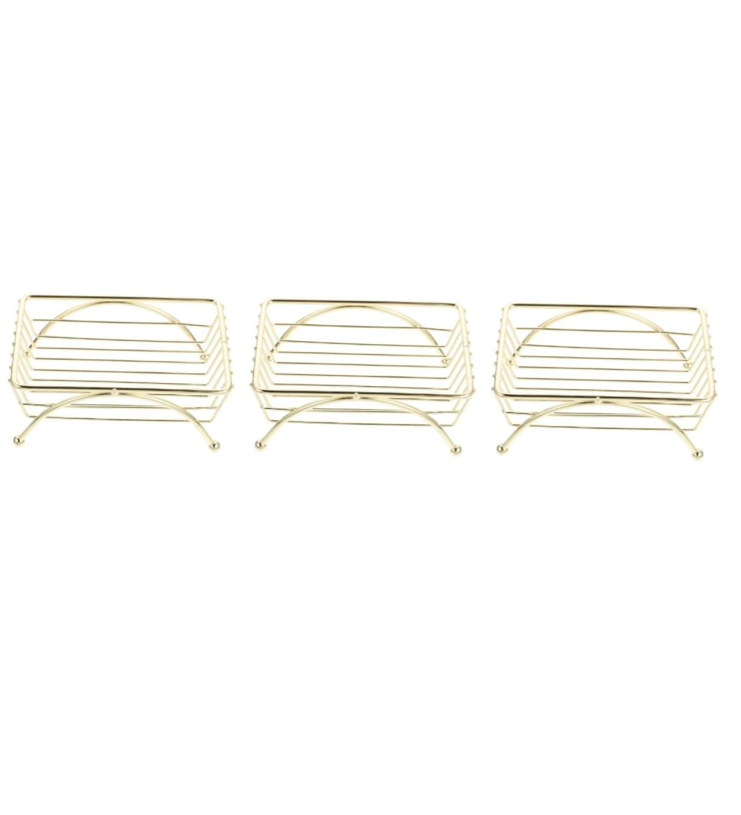 Ciieeo 3 Pcs Four Leg Dish Towel Rack Travel Soap Bar Holder Wipes Dispenser Kitchen Soap Holder Bath Sink Bathroom Sink Organizer Bath Sponge Bathing Sponge Shower Tub Iron Soap Box - Buy Online on GoSupps.com