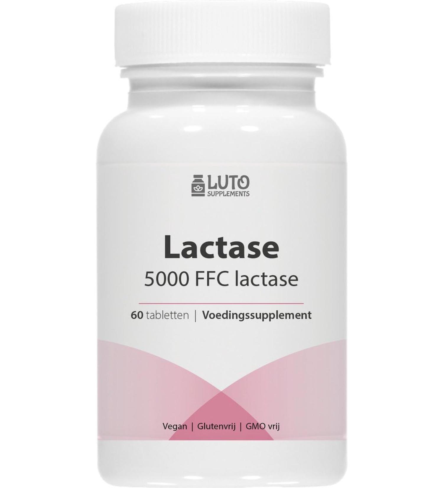 Lactase 5 000 to 60 tablets high dose with 5 000 FCC units lactose intolerance + milk intolerance no undesirable additives vegan. Luto Supplements - Buy Online on GoSupps.com