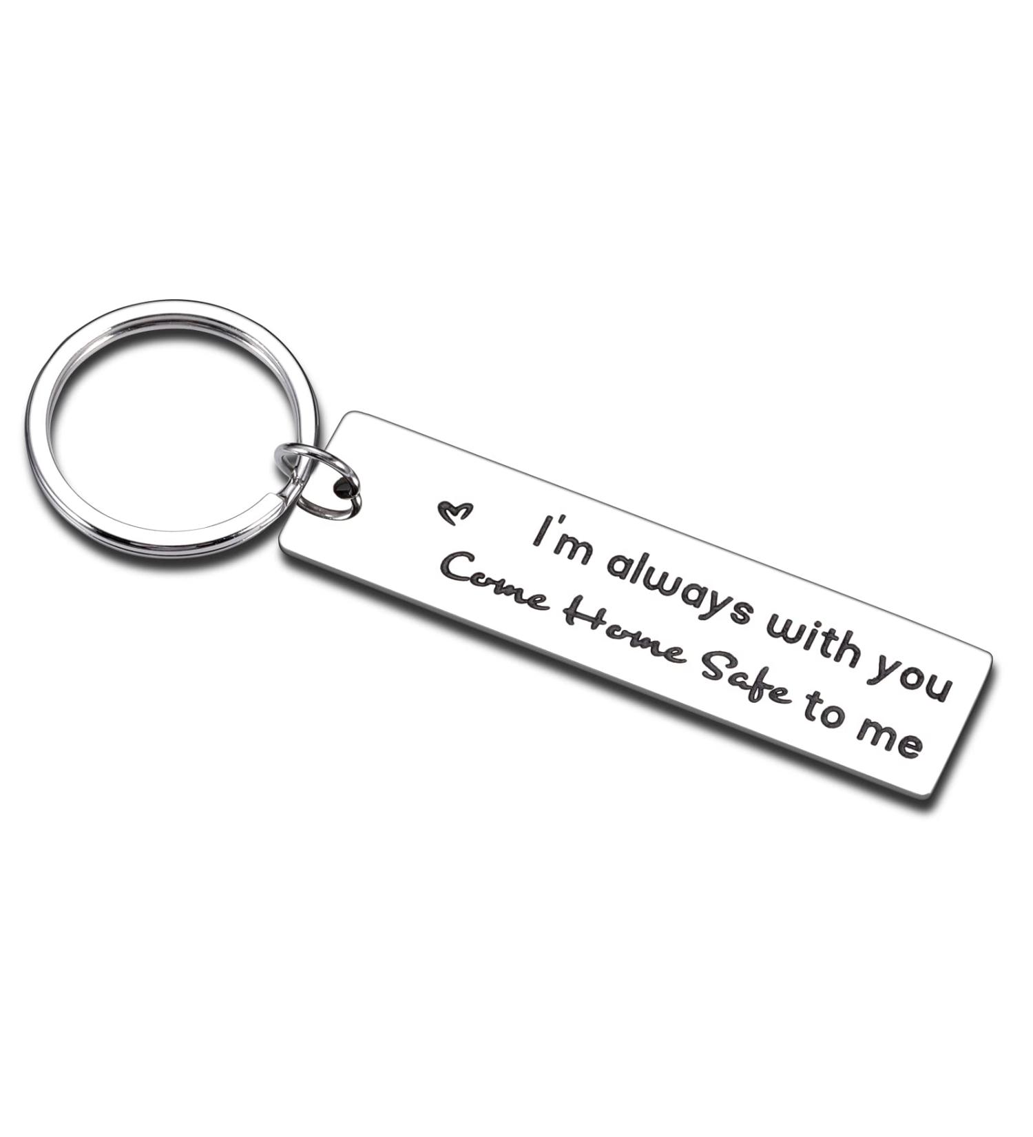 Personalized Gift Keychain for Son from Mom - Perfect Father's Day or Birthday Gift for Husband, Boyfriend, Dad - Ideal Keyring for Driver, Trucker, Policeman, Pilot - Anniversary or Christmas Gift for Men - Buy Online on GoSupps.com