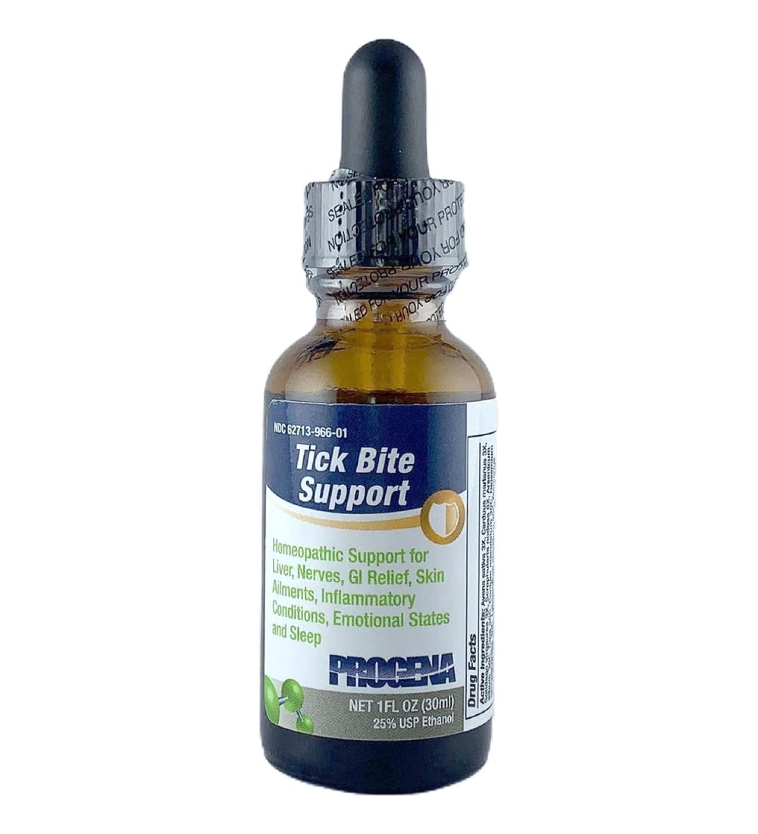 PROGENA Tick Bite Support - Natural Relief for Tick Bites | 1 FL Ounce - International Shipping Available - Buy Online on GoSupps.com